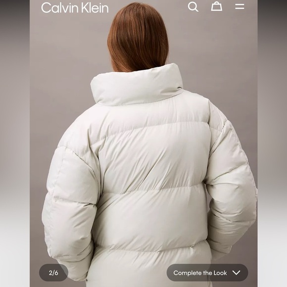 Calvin Klein Long Down Puffer Jacket sz XL - Picture 11 of 14